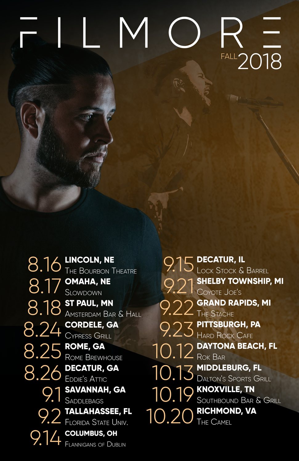 Filmore, Fall tour, 2018